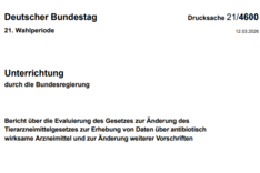 Bundestagsbericht: Evaluierung zur Antibiotikaminimierung in der Tierhaltung