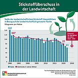 BZL-Infografik: Stickstoffüberschuss in der Landwirtschaft leicht gesunken